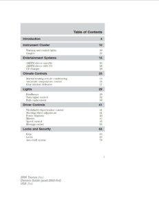 2006 ford taurus owner's manual