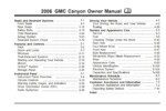 2006 gmc canyon owner's manual