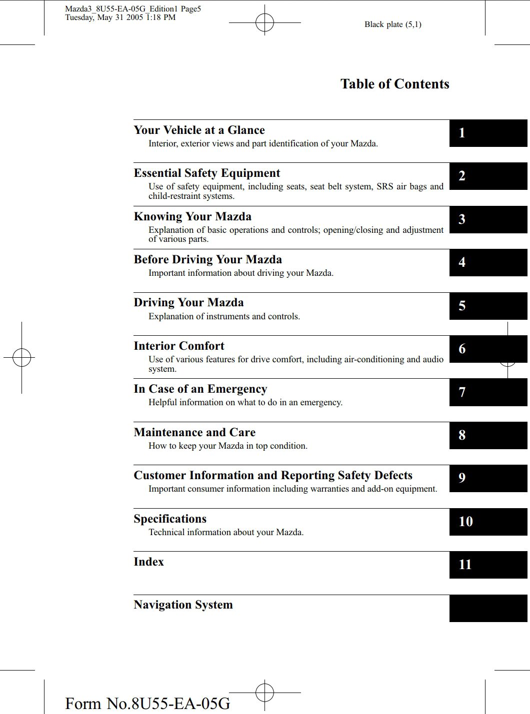 2006 mazda 3 owner's manual