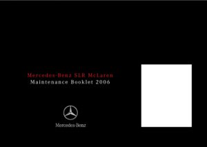 2006 mercedes benz slr class owner's manual