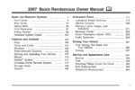 2007 buick rendezvous owner's manual