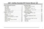 2007 cadillac escalade ext owner's manual