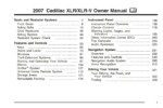 2007 cadillac xlr owner's manual