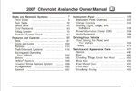 2007 chevrolet avalanche owner's manual