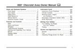 2007 chevrolet aveo owner's manual