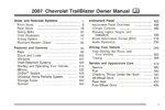 2007 chevrolet trailblazer owner's manual