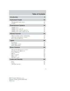 2007 ford crown victoria owner's manual