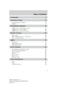 2007 ford escape owner's manual