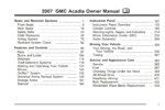 2007 gmc acadia owner's manual