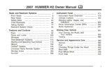 2007 hummer h2 owner's manual