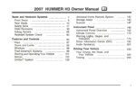 2007 hummer h3 owner's manual