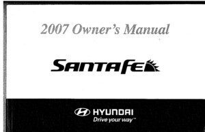 2007 hyundai santa fe owner's manual