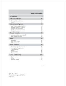 2007 lincoln mkx owner's manual