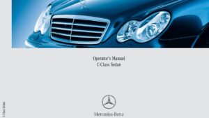 2007 mercedes benz c class owner's manual