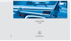 2007 mercedes benz g class owner's manual