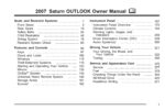 2007 saturn outlook owner's manual