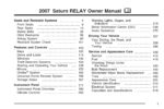 2007 saturn relay owner's manual