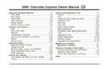 2008 chevrolet express owner's manual