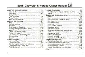 2008 chevrolet silverado owner's manual