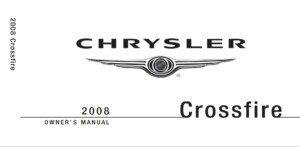 2008 chrysler crossfire owner's manual