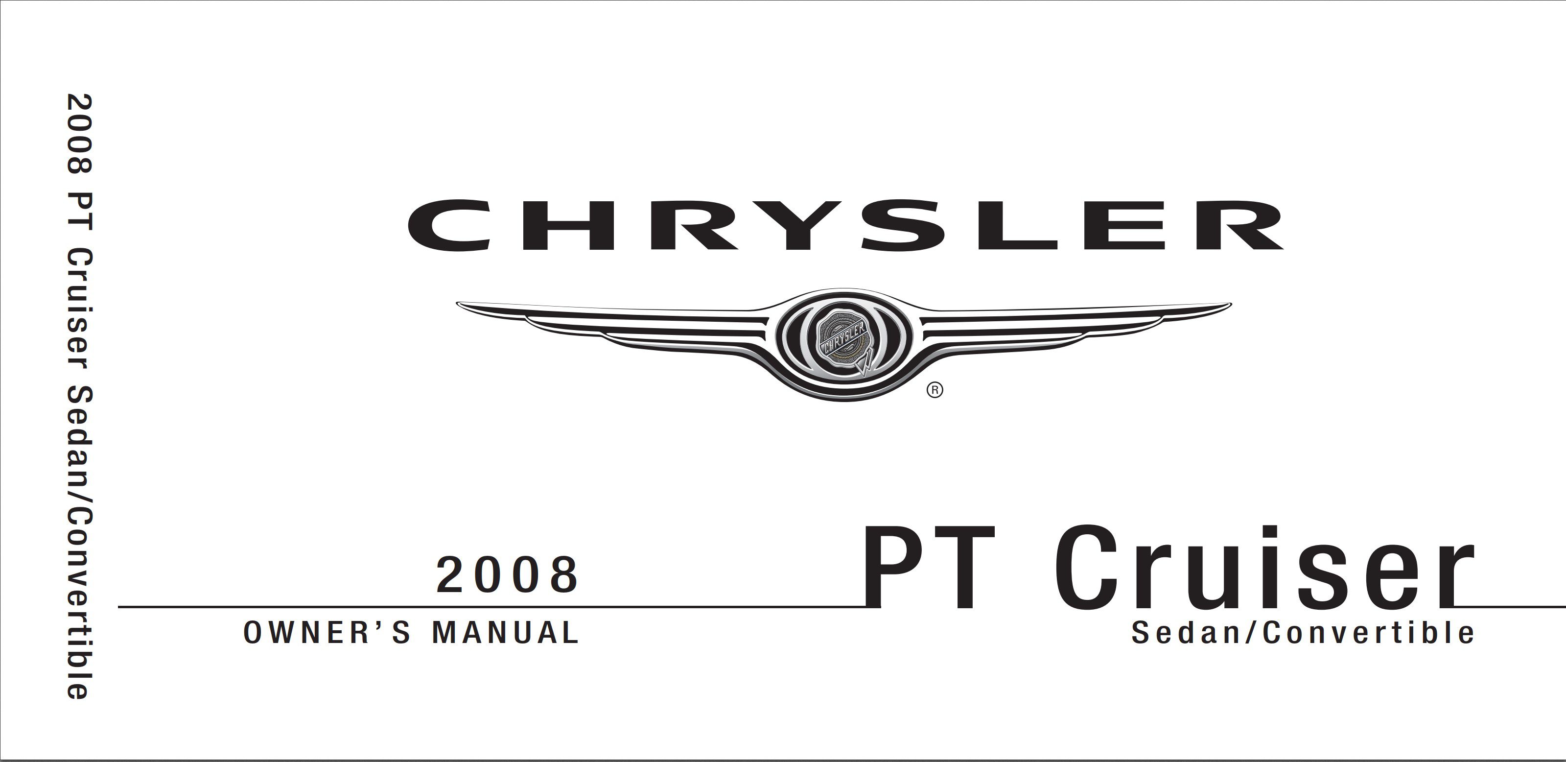 2008 chrysler pt cruiser owner's manual