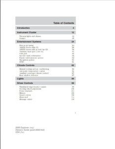 2008 ford explorer owner's manual