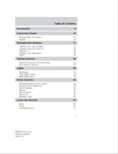 2008 ford focus owner's manual