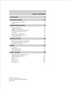 2008 ford taurus x owner's manual