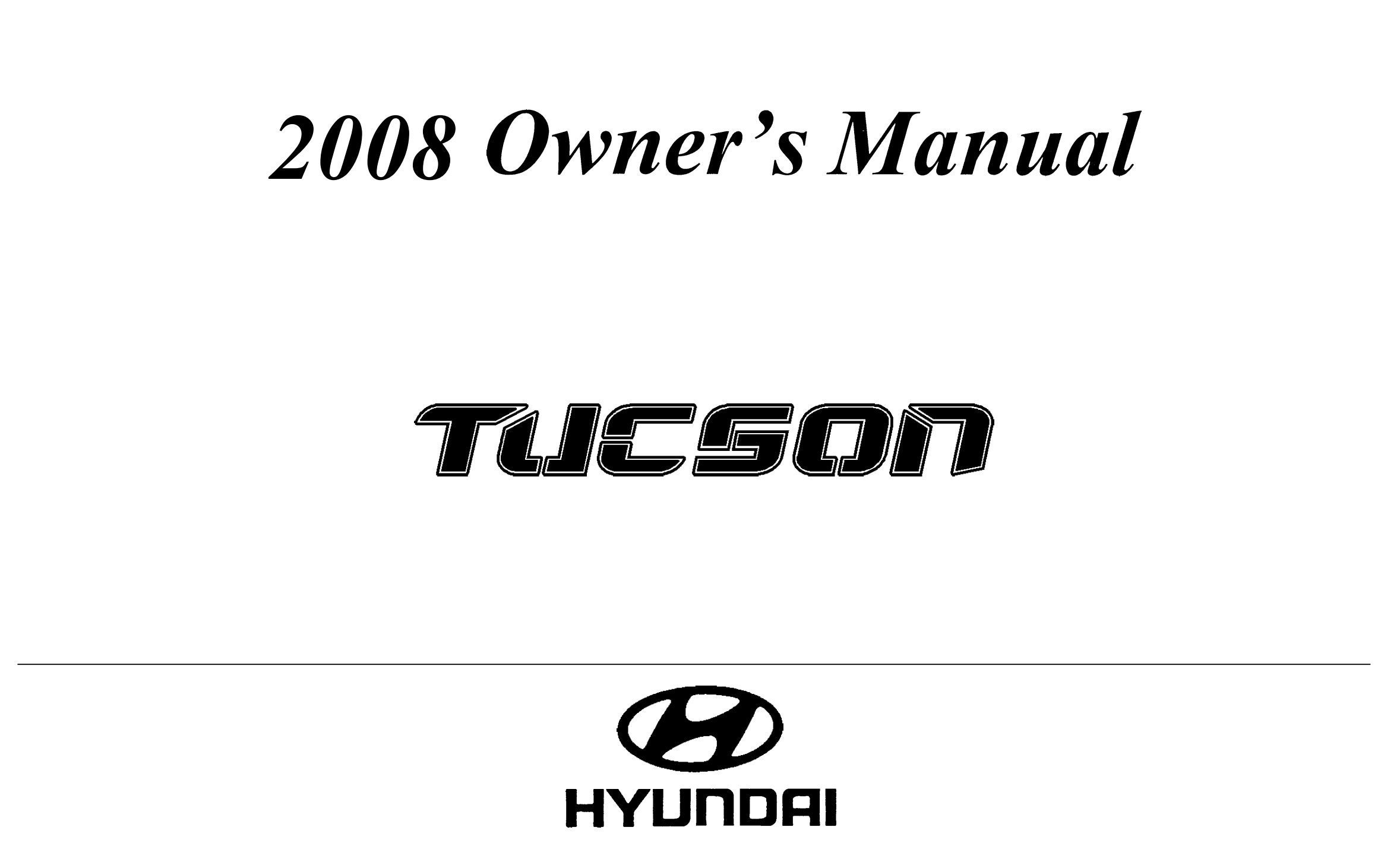 2008 hyundai tucson owner's manual