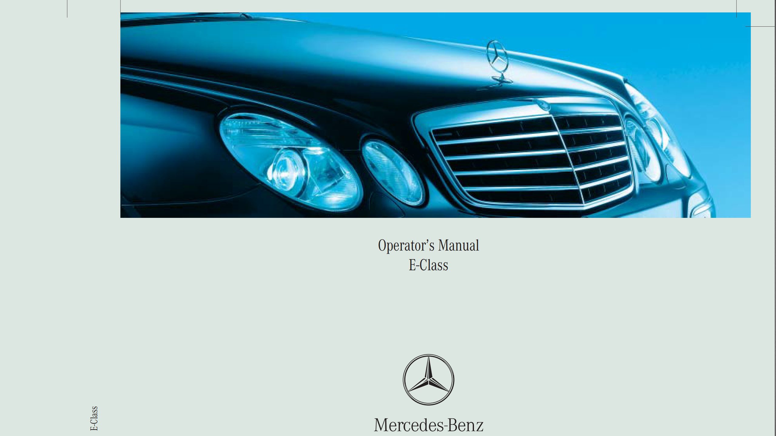 2008 mercedes benz e class owner's manual