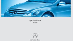 2008 mercedes benz r class owner's manual