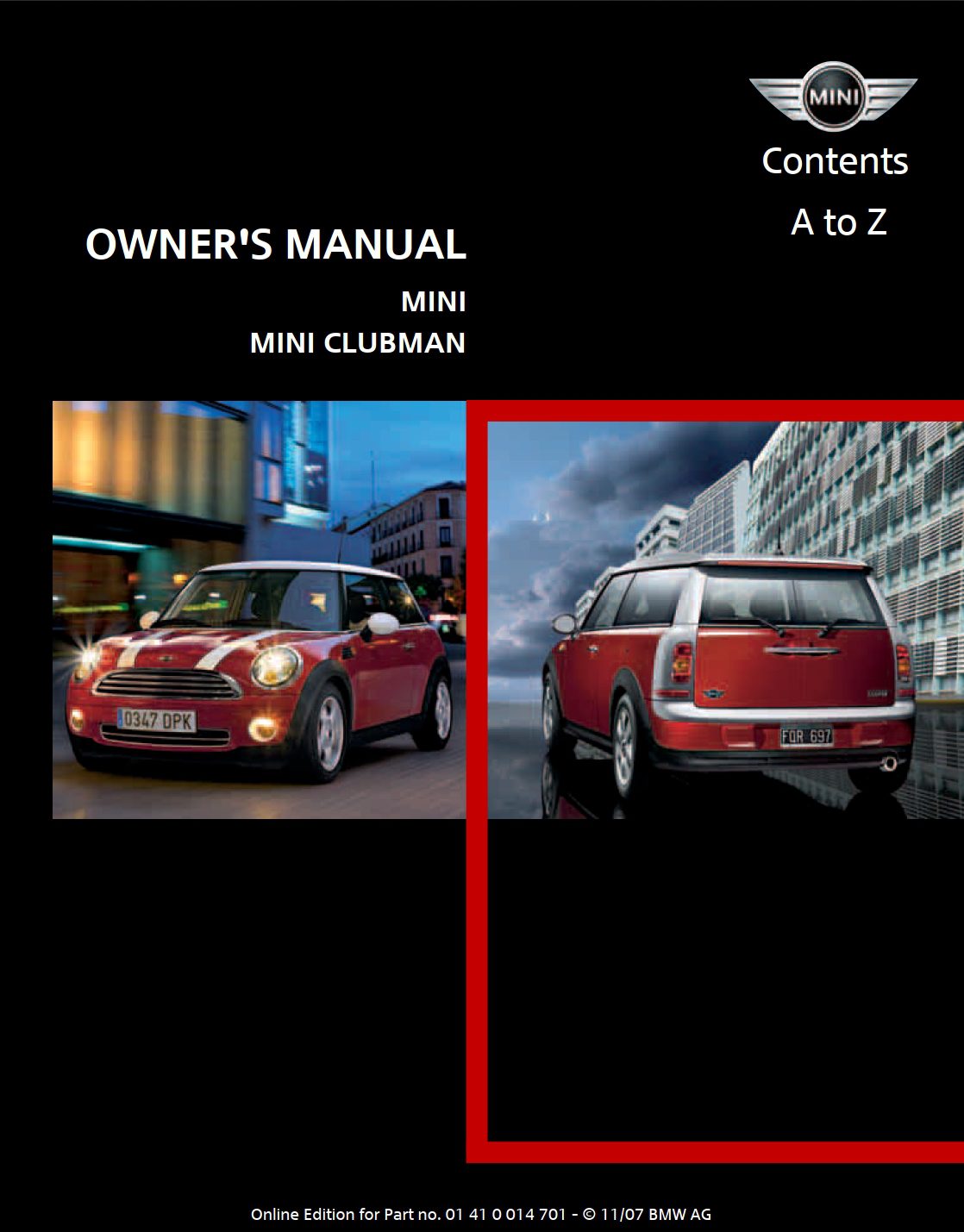 2008 mini cooper owner's manual