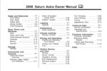 2008 saturn astra owner's manual