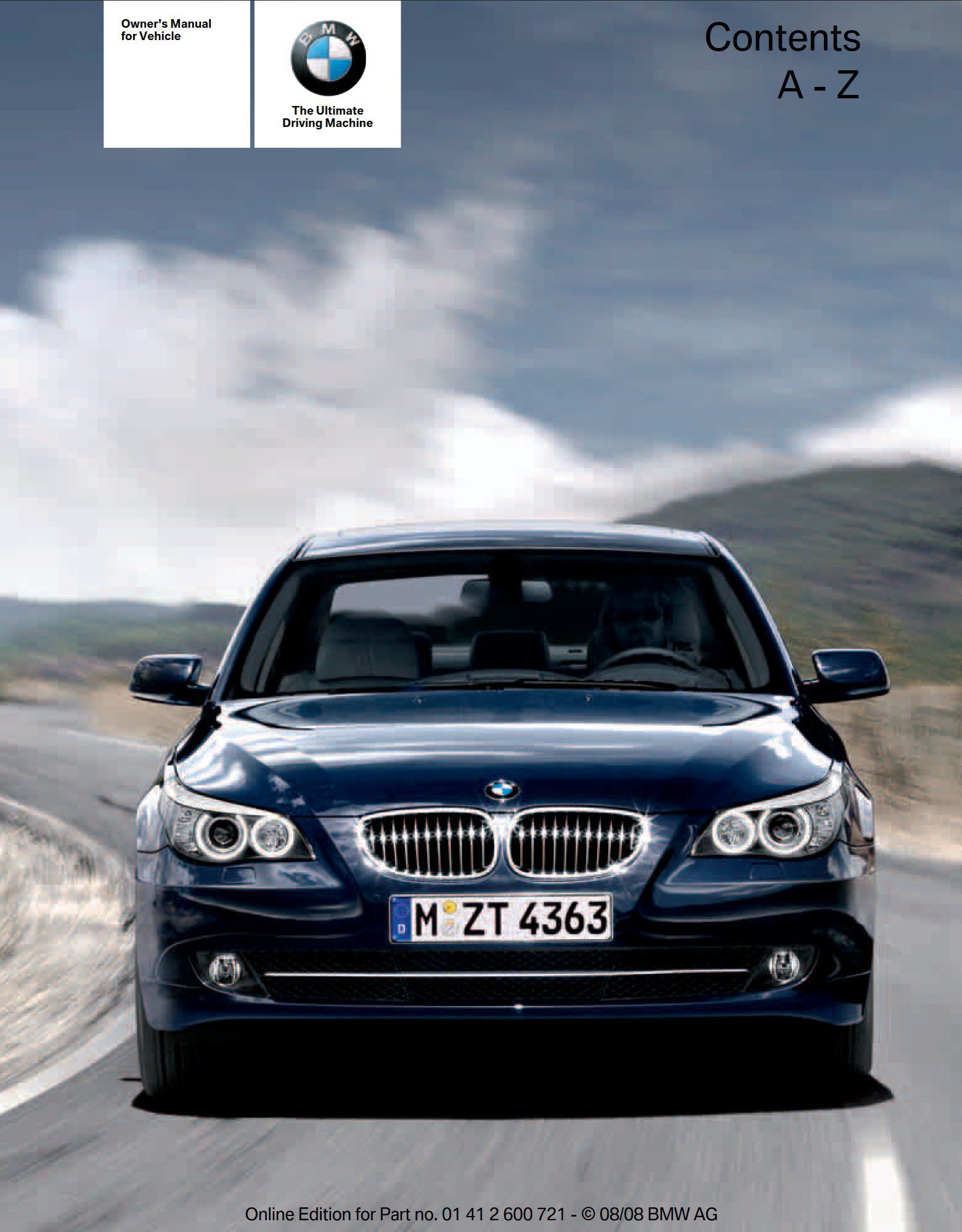 2009 bmw 5 series owner's manual