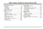 2009 cadillac xlr owner's manual