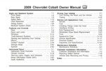 2009 chevrolet cobalt owner's manual