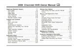 2009 chevrolet hhr owner's manual