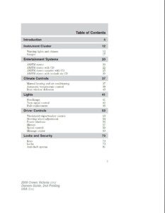 2009 ford crown victoria owner's manual