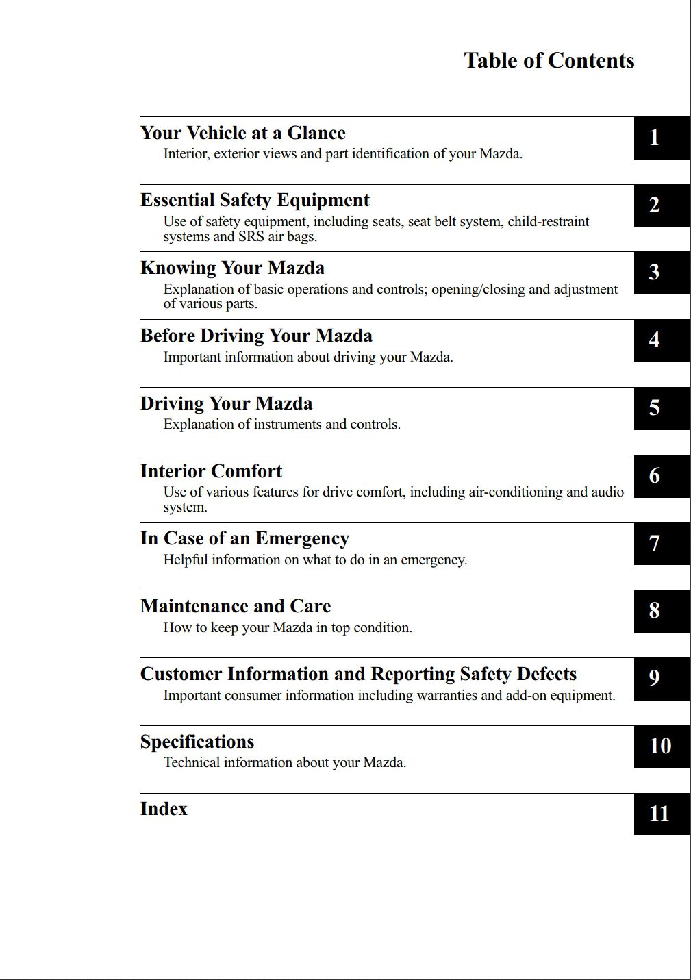 2009 mazda 3 owner's manual