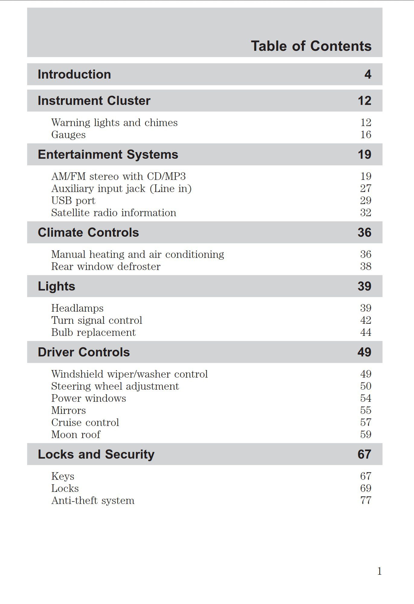 2009 mazda tribute owner's manual