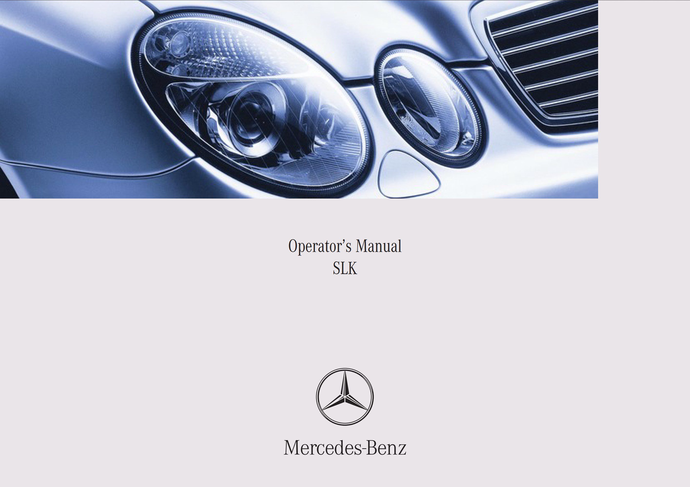 2009 mercedes benz slk class owner's manual