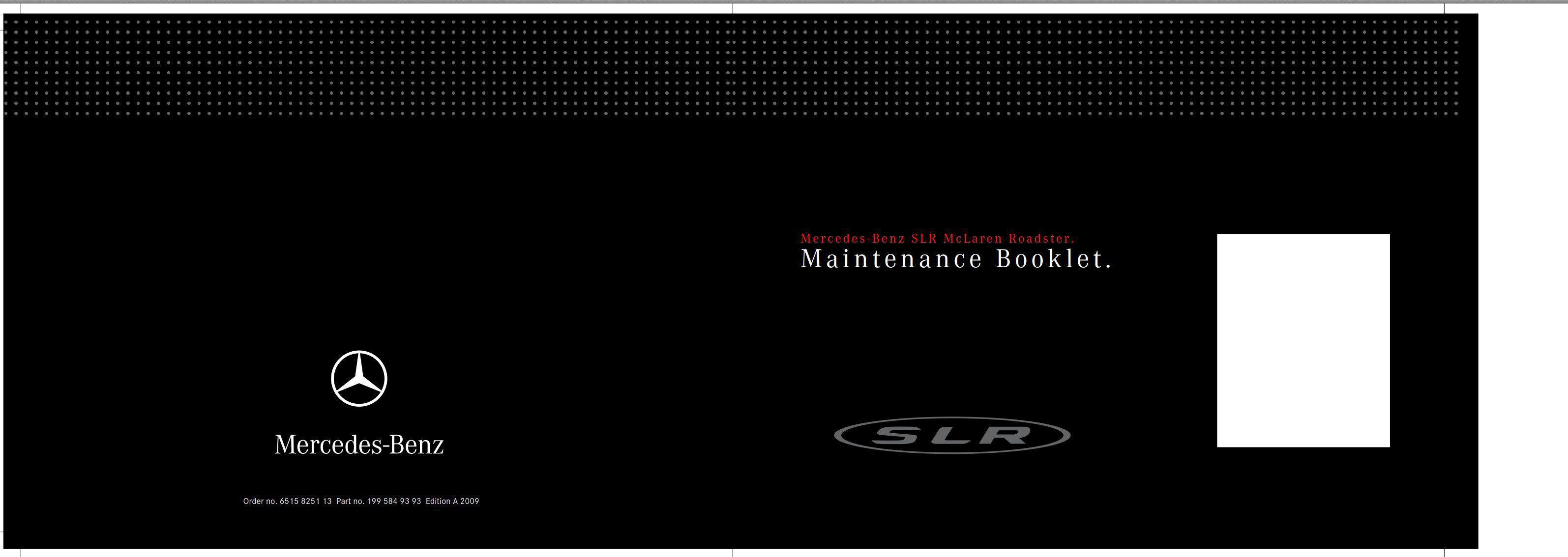 2009 mercedes benz slr class owner's manual
