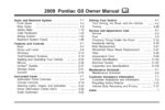 2009 pontiac g5 owner's manual