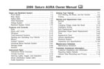 2009 saturn aura owner's manual