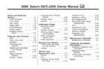 2009 saturn outlook owner's manual