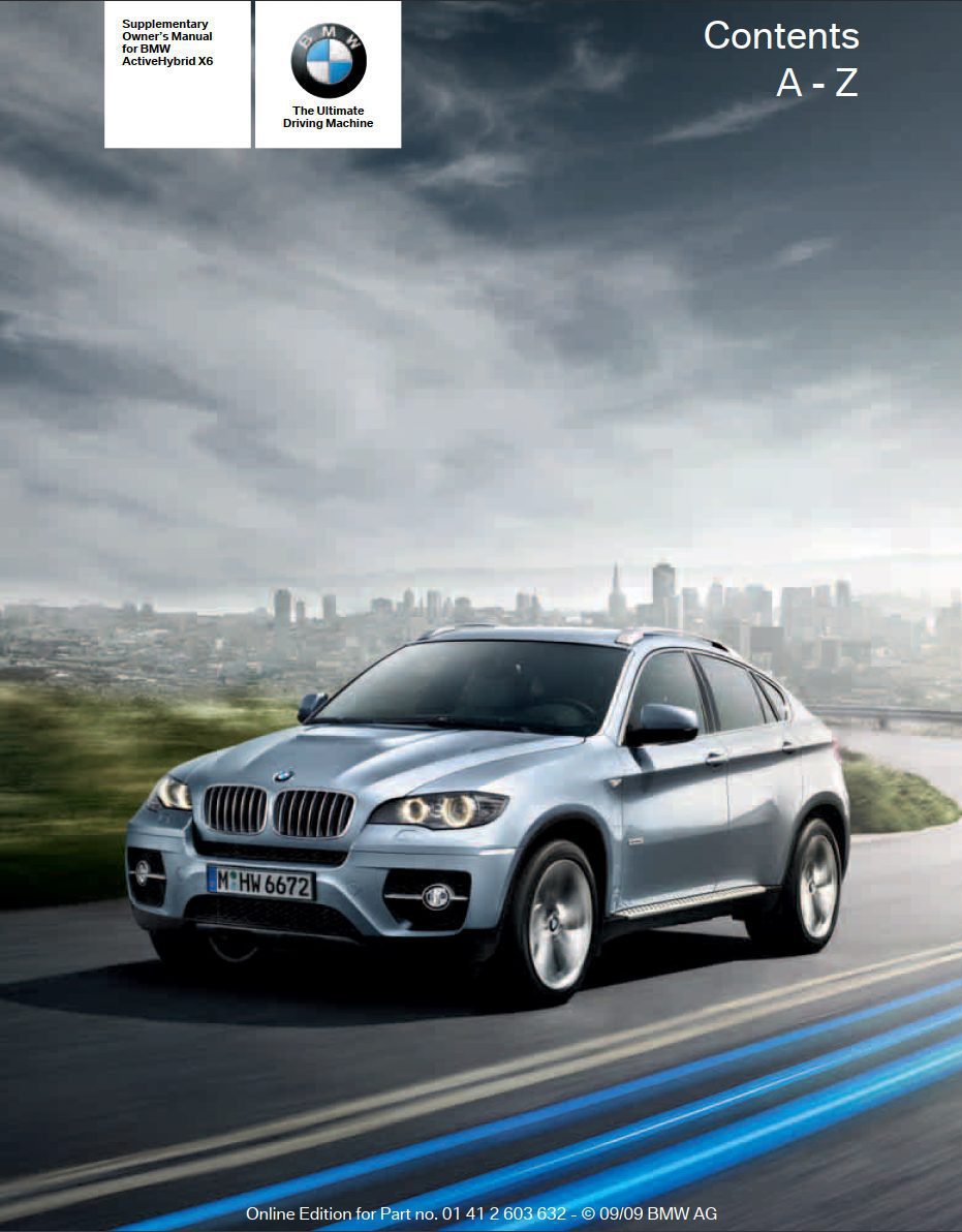 2010 bmw x6 owner's manual