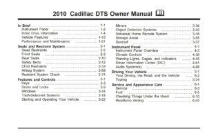 2010 cadillac dts owner manual