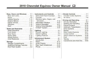 2010 chevrolet equinox owner manual