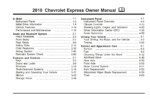 2010 chevrolet express owner manual