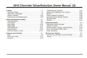 2010 chevrolet tahoe suburban owner manual